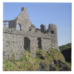 Dunluce Castle bij Bushmills en Portrush, 3 Tegeltje