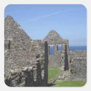 Dunluce Castle bij Bushmills en Portrush, Vierkante Sticker