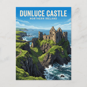 Dunluce Castle Noord-Ierland Briefkaart