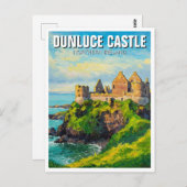 Dunluce Castle Noord-Ierland Reizen Briefkaart (Voorkant / Achterkant)
