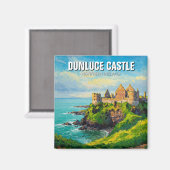 Dunluce Castle Noord-Ierland Reizen Magneet (Voorkant / Achterkant)