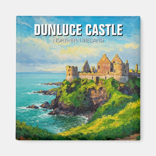 Dunluce Castle Noord-Ierland Reizen Magneet (Voorkant)
