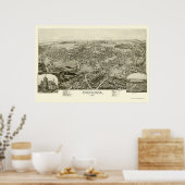 Dunmore, PA Panoramic Map - 1892 Poster (Keuken)