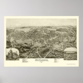 Dunmore, PA Panoramic Map - 1892 Poster (Voorkant)