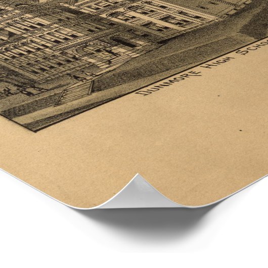 Dunmore Pennsylvania 1892 Antiek Panoramic Map Poster (Hoek)