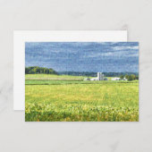 Dunn County, Wisconsin Boerderij Scene Bedankkaart (Voorkant / Achterkant)