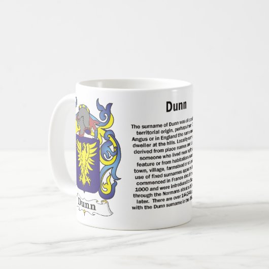 Dunn Family Coat of Arms Mok (Voorkant links)