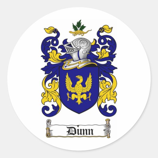 DUNN FAMILY CREST - DUNN COAT WAPENS RONDE STICKER (Voorkant)