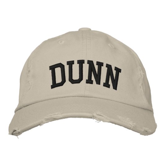 Dunn geborduurd Pet (Voorkant)