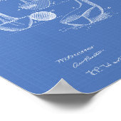 Dunn Golf Club 1900 Patent Art - Blauwdruk Poster (Hoek)