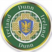 Dunn Shield & Celtic Cross gepersonaliseerd Sticker (Voorkant)