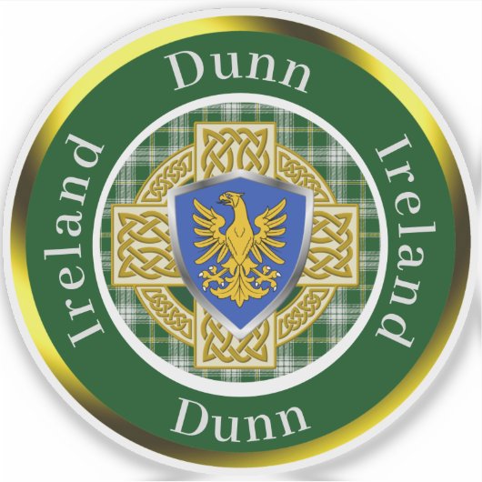 Dunn Shield & Celtic Cross gepersonaliseerd Sticker (Voorkant)