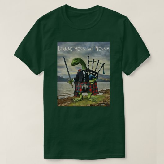 Dunnae Mess Wi' Nessy T-shirt (Design voorkant)
