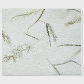 Dunne blades met grasfoto van Japans rijstpapier Cadeaupapier (Vlak)