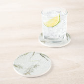 Dunne blades van gras, Japans rijstpapier Zandsteen Onderzetter (Zijkant)