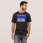 Dunne blauw gezinscrest t-shirt (Voorkant volledig)