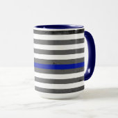 Dunne Blauwe Lijn - 15 oz. Mok (Voorkant rechts)