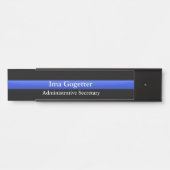 Dunne blauwe lijn - Aangepast deurteken Deurbordje (Voorkant)