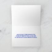 Dunne Blauwe Lijn Aangepaste Groet Kaart (Binnen)