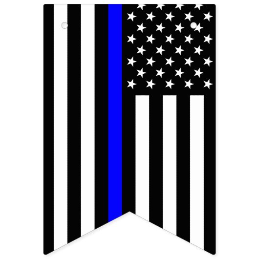 Dunne blauwe lijn Amerikaans Vlaggetjes (Tweede vlag)