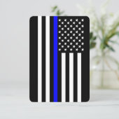 Dunne Blauwe Lijn Amerikaanse Stijl (Staand voorkant)