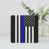 Dunne Blauwe Lijn Amerikaanse Stijl (Staand voorkant)