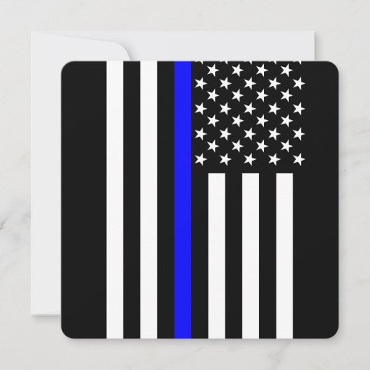Dunne Blauwe Lijn Amerikaanse Stijl (Voorkant)