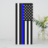 Dunne Blauwe Lijn Amerikaanse Stijl (Staand voorkant)