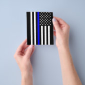Dunne blauwe lijn Amerikaanse stijl Flyer (Hand)