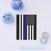 Dunne blauwe lijn Amerikaanse stijl Flyer (Enkel)