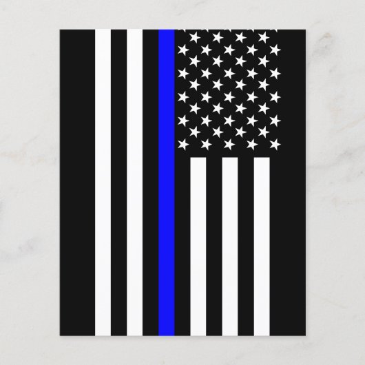 Dunne blauwe lijn Amerikaanse stijl Flyer (Voorkant)