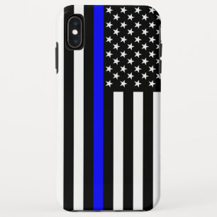 Dunne Blauwe Lijn Amerikaanse Vlag Decoratie Case-Mate iPhone Case