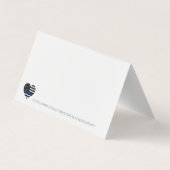 Dunne blauwe lijn Amerikaanse vlag politie dank u Visitekaartje (Achterkant)