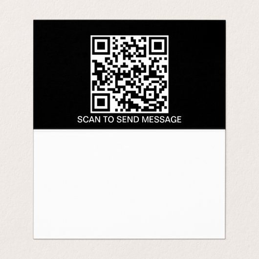 Dunne blauwe lijn Amerikaanse vlag QR-code Visitekaartje (Binnenkant ongevouwen)