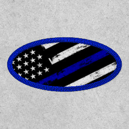 Dunne Blauwe Lijn Amerikaanse Vlag Zwart Wit VS