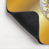 Dunne Blauwe Lijn-badge Muismat (Hoek)