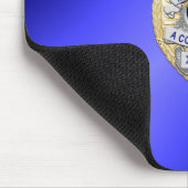 Dunne Blauwe Lijn Badge Muismat (Hoek)