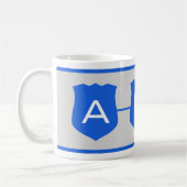 Dunne Blauwe Lijn Badge PD Custom Koffiemok (Links)