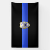 Dunne Blauwe Lijn Broeders Bewaarder Badge Banner (Verticaal)