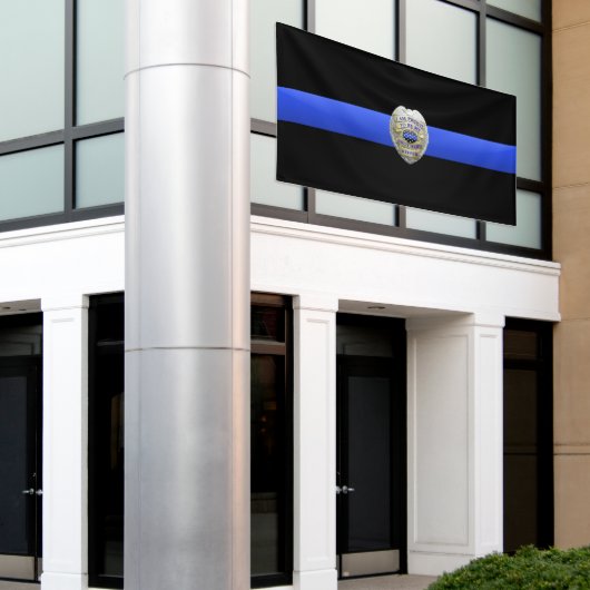 Dunne Blauwe Lijn Broeders Bewaarder Badge Banner (Buitenkant Gebouw)
