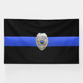 Dunne Blauwe Lijn Broeders Bewaarder Badge Banner (Horizontaal)