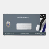 Dunne Blauwe Lijn Brother's Keeper Badge Bureaumat (Keyboard & Muis)