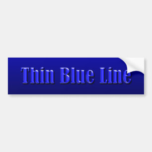 Dunne Blauwe Lijn Bumpersticker