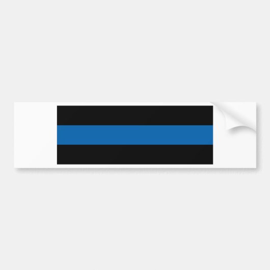 Dunne Blauwe Lijn Bumpersticker (Voorkant)