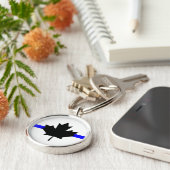 Dunne blauwe lijn - Canada versie Sleutelhanger (Zijkant)