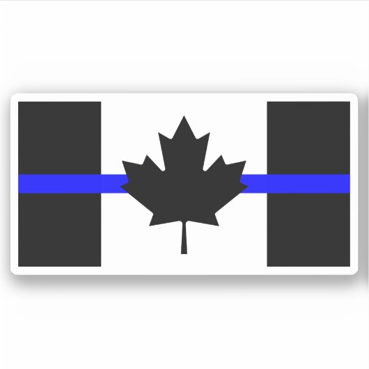 Dunne blauwe lijn - Canada versie Sticker (Voorkant)