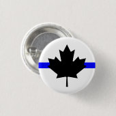 Dunne blauwe lijn - Canadese versie Ronde Button 3,2 Cm (Voorkant /achterkant)
