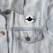 Dunne blauwe lijn - Canadese versie Ronde Button 3,2 Cm (In situ)