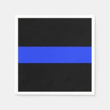 Dunne Blauwe Lijn Cocktail Papier Servet