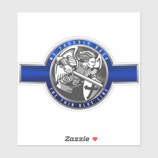 Dunne Blauwe Lijn Custom Cut Sticker (Vel)